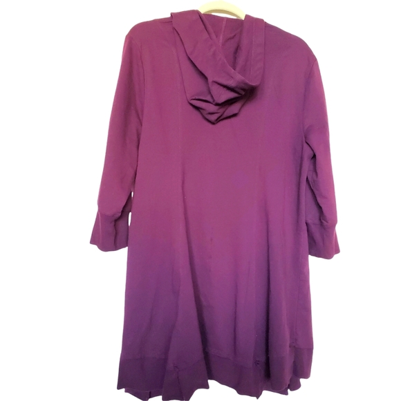 Oso co. Purple hoodie tunic length - Picture 2 of 3